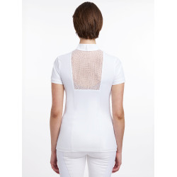 Wedstrijdpolo LeMieux Camille korte mouwen Wit