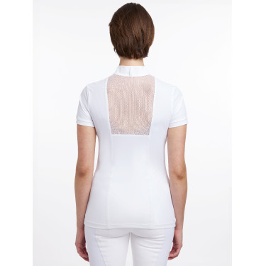 Wedstrijdpolo LeMieux Camille korte mouwen Wit