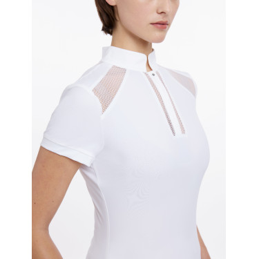 Wedstrijdpolo LeMieux Camille korte mouwen Wit