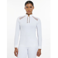 Wedstrijdshirt LeMieux Camille met lange mouwen Wit Wedstrijdshirt LeMieux Camille met lange mouwen Wit
