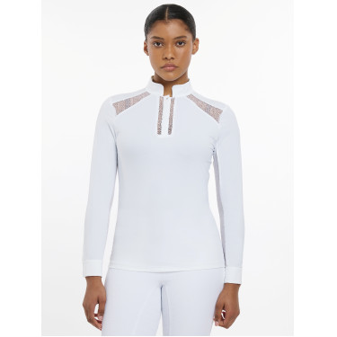 Wedstrijdshirt LeMieux Camille met lange mouwen Wit