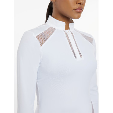 Wedstrijdshirt LeMieux Camille met lange mouwen Wit