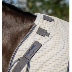 Vliegendeken Horseware Rambo Optimo Supreme Summer Sheet Plus CarreauxMarine / gris orage / argent Motieven