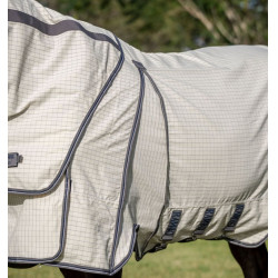 Vliegendeken Horseware Rambo Optimo Supreme Summer Sheet Plus CarreauxMarine / gris orage / argent Motieven