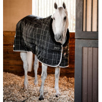 Horseware Rhino 350g VL staldeken Zwart / wit-grijze ruiten