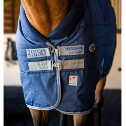 Horseware Rhino 350g VL staldeken Zwart / titaniumgrijs / klassiek blauw