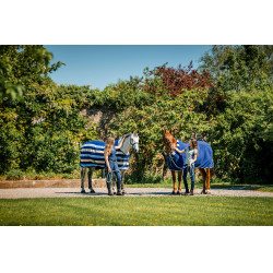 Horseware Newmarket Cosy Fleece Cooler fleecedeken Marine witney Marineblauw