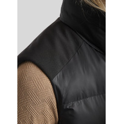 Mouwloze bodywarmer Montar MoAthena verfijnd damesmodel Zwart
