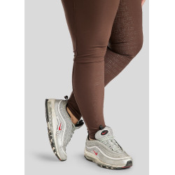 Hoge taille rijbroek Montar Briella crystal Rose gold Curve full grip dames Bruin