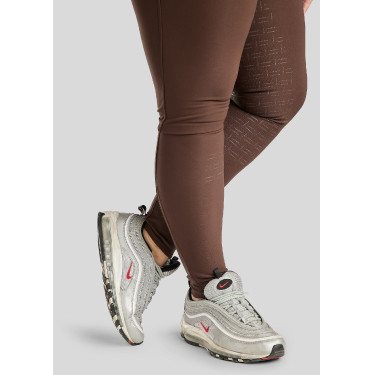 Hoge taille rijbroek Montar Briella crystal Rose gold Curve full grip dames Bruin