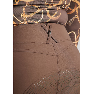 ESS Megan Vol 2 Curve damesrijbroek met hoge taille Bruin ESS Megan Vol 2 Curve damesrijbroek met hoge taille Bruin