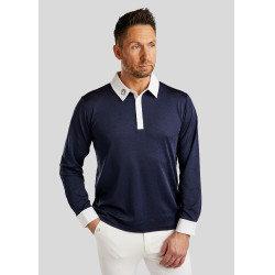Wedstrijdpolo Montar MoWill lange mouwen dames Donker marineblauw