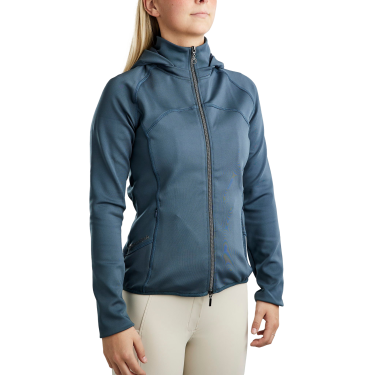 Softshell full zip jas Montar MoBlair afneembare capuchon crystals gun metal dames Donkers leisteen Grijs