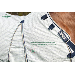 Vliegendeken Horseware Rambo Optimo Supreme Summer Sheet Plus CarreauxMarine / gris orage / argent Motieven