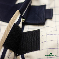 Vliegendeken Horseware Rambo Optimo Supreme Summer Sheet Plus CarreauxMarine / gris orage / argent Motieven