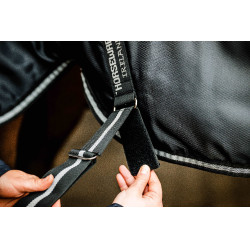 Horseware Easy-Layer Plus 400g staldeken Zwart / zwart / zilver Horseware Easy-Layer Plus 400g staldeken Zwart / zwart / zilver