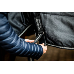 Horseware Easy-Layer Plus 400g staldeken Zwart / zwart / zilver Horseware Easy-Layer Plus 400g staldeken Zwart / zwart / zilver