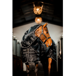 Horseware Easy-Layer Plus 400g staldeken Zwart / zwart / zilver Horseware Easy-Layer Plus 400g staldeken Zwart / zwart / zilver