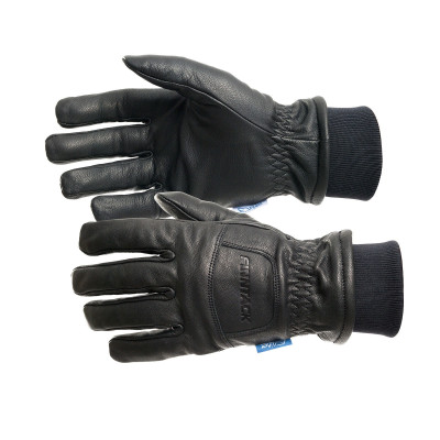 Gants d'équitation cuir d'hiver Finn-Tack Elite Noir