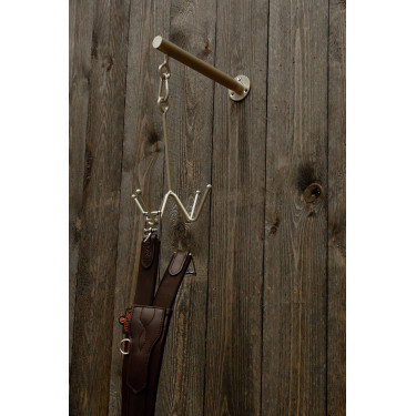 Hoofdstelhouder Grooming Deluxe 4 armen wandmontage Goud
