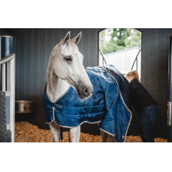 Horseware Ionic Therapy 50g staldeken Bleu imperial / argent /Marine Blauw