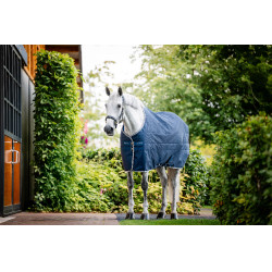 Horseware Ionic Therapy 50g staldeken Bleu imperial / argent /Marine Blauw