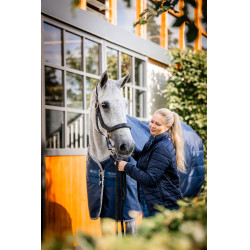 Horseware Ionic Therapy 50g staldeken Bleu imperial / argent /Marine Blauw