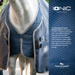 Horseware Ionic Therapy 50g staldeken Bleu imperial / argent /Marine Blauw