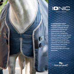 Horseware Ionic Therapy 50g staldeken Bleu imperial / argent /Marine Blauw