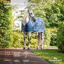 Horseware Ionic Therapy 50g staldeken Bleu imperial / argent /Marine Blauw