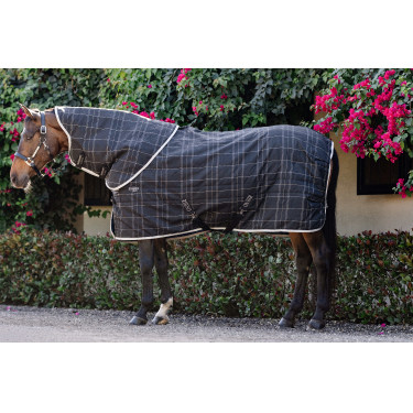 Horseware Rhino 350g VL staldeken Zwart / wit-grijze ruiten