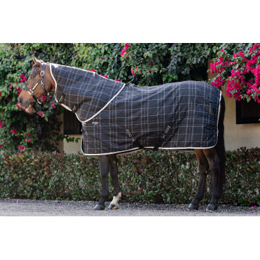 Horseware Rhino 350g VL staldeken Zwart / wit-grijze ruiten