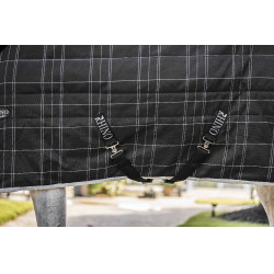 Horseware Rhino 350g VL staldeken Zwart / wit-grijze ruiten