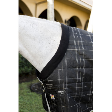 Horseware Rhino 350g VL staldeken Zwart / wit-grijze ruiten
