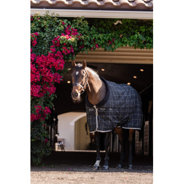 Horseware Rhino Pony staldeken 100g Zwart / wit-grijze ruiten Horseware Rhino Pony staldeken 100g Zwart / wit-grijze ruiten