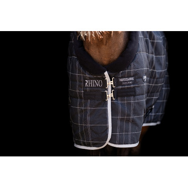 Horseware Rhino Pony staldeken 100g Zwart / wit-grijze ruiten Horseware Rhino Pony staldeken 100g Zwart / wit-grijze ruiten