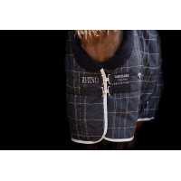 Horseware Rhino Pony Staldeken 250g VL Zwart / wit-grijze ruiten