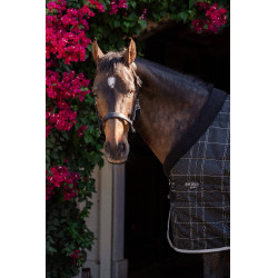 Horseware Rhino Pony Staldeken 250g VL Zwart / wit-grijze ruiten