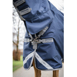 Horseware Amigo 1200D Geïntegreerde Regendeken 250g Marine / titaangrijs / zilver Marineblauw