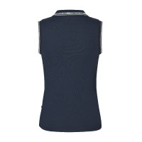 Mouwloze polo voor dames Kingsland KLNaira in piqué breisel Marine Marineblauw