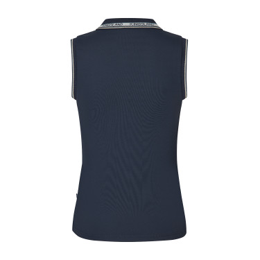 Mouwloze polo voor dames Kingsland KLNaira in piqué breisel Marine Marineblauw Mouwloze polo voor dames Kingsland KLNaira in piqué breisel Marine Marineblauw