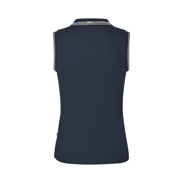 Mouwloze polo voor dames Kingsland KLNaira in piqué breisel Marine Marineblauw