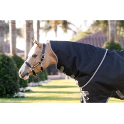 Horseware Amigo 1200D Plus Pony Turnout 250g deken Zwart / titaniumgrijs / zilver
