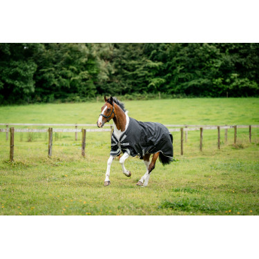 Horseware Amigo 1200D Turnout 250g deken Zwart / titaniumgrijs / zilver
