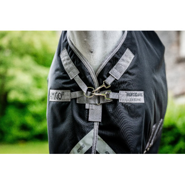 Horseware Amigo 1200D Turnout 250g deken Zwart / titaniumgrijs / zilver