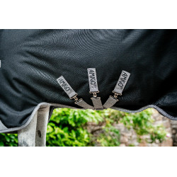 Horseware Amigo 1200D Turnout 250g deken Zwart / titaniumgrijs / zilver