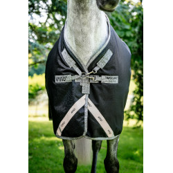 Horseware Amigo 1200D Turnout 250g deken Zwart / titaniumgrijs / zilver