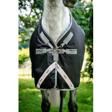 Horseware Amigo 1200D Turnout 250g deken Zwart / titaniumgrijs / zilver