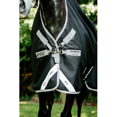 Horseware Amigo 1200D Wug Turnout 150g deken Zwart / titaniumgrijs / zilver