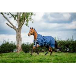 Horseware Amigo 1200D Wug Turnout 50g deken Marine / titaangrijs / zilver Marineblauw